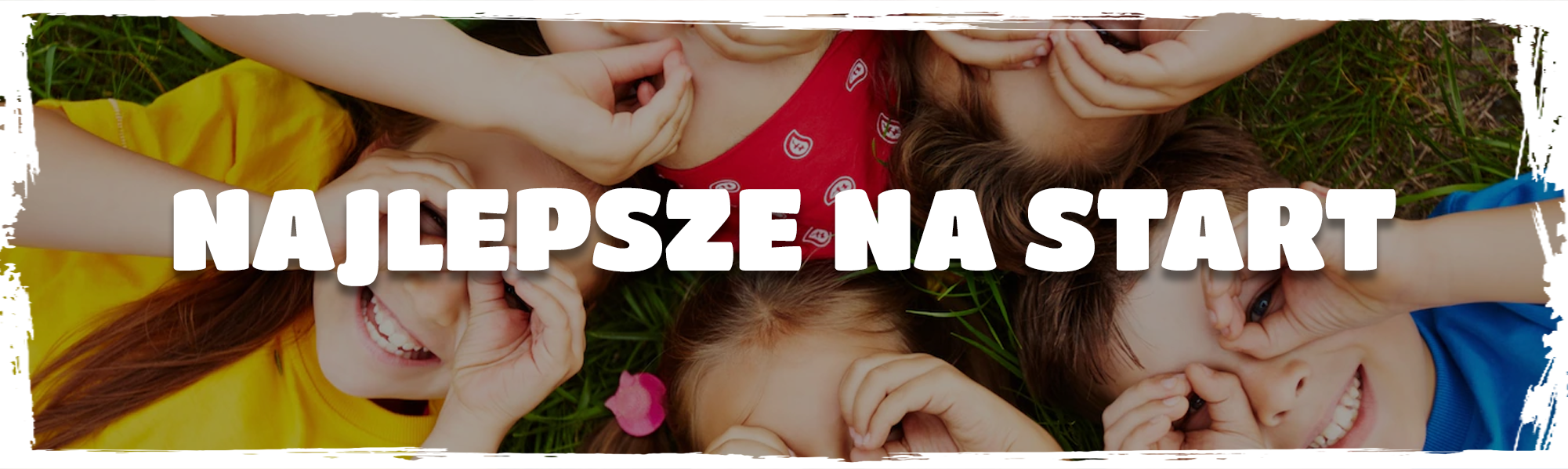 Najlepsze na start, obraz przedstawiający uczniów, którzy patrzą do góry. Odnośnik kieruje na stronę kartami pracy dla pedagogów.